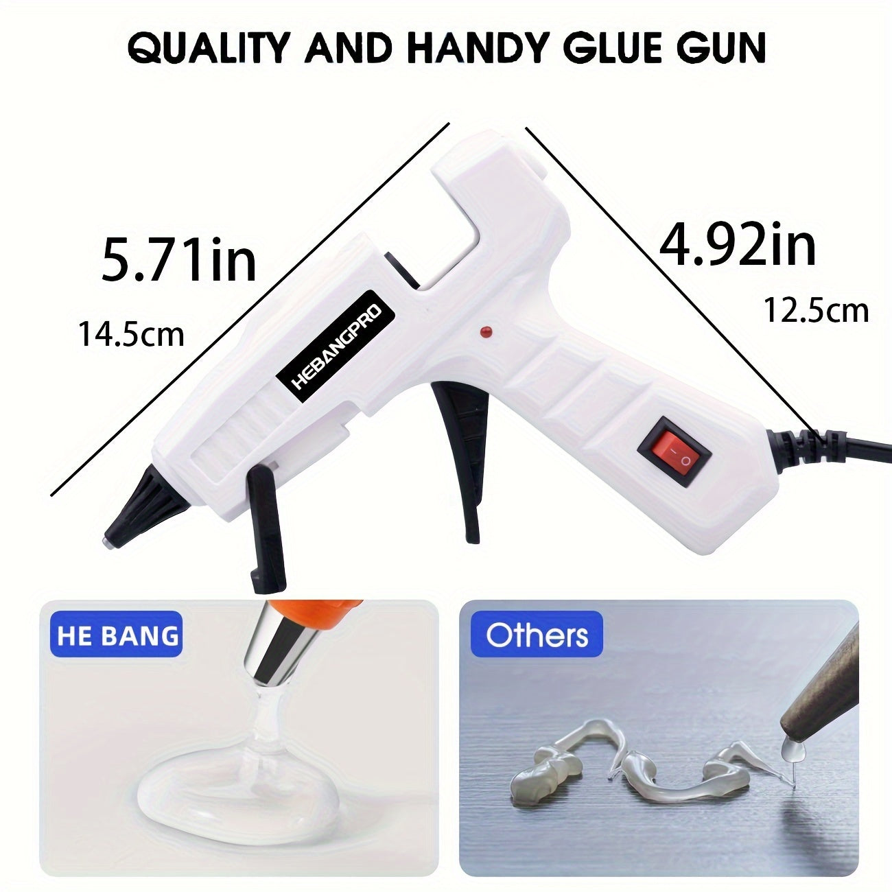 30W Hot Melt Glue Gun Kit with 30 Glue Sticks 7x150mm – Fast Heating Electric Glue Gun for School Arts Crafts DIY Projects Home Repairs Fabric Wood Plastic Foam – Multiple Color Options Beginner Friendly