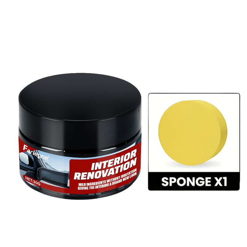 Multi-Functional Car Plastic Repair Wax with Nano Coating – Restores Faded Black Trim & Yellowing, Enhances Dashboard Interior Shine, Protects Tires, Universal Car Plastic Restorer Paste