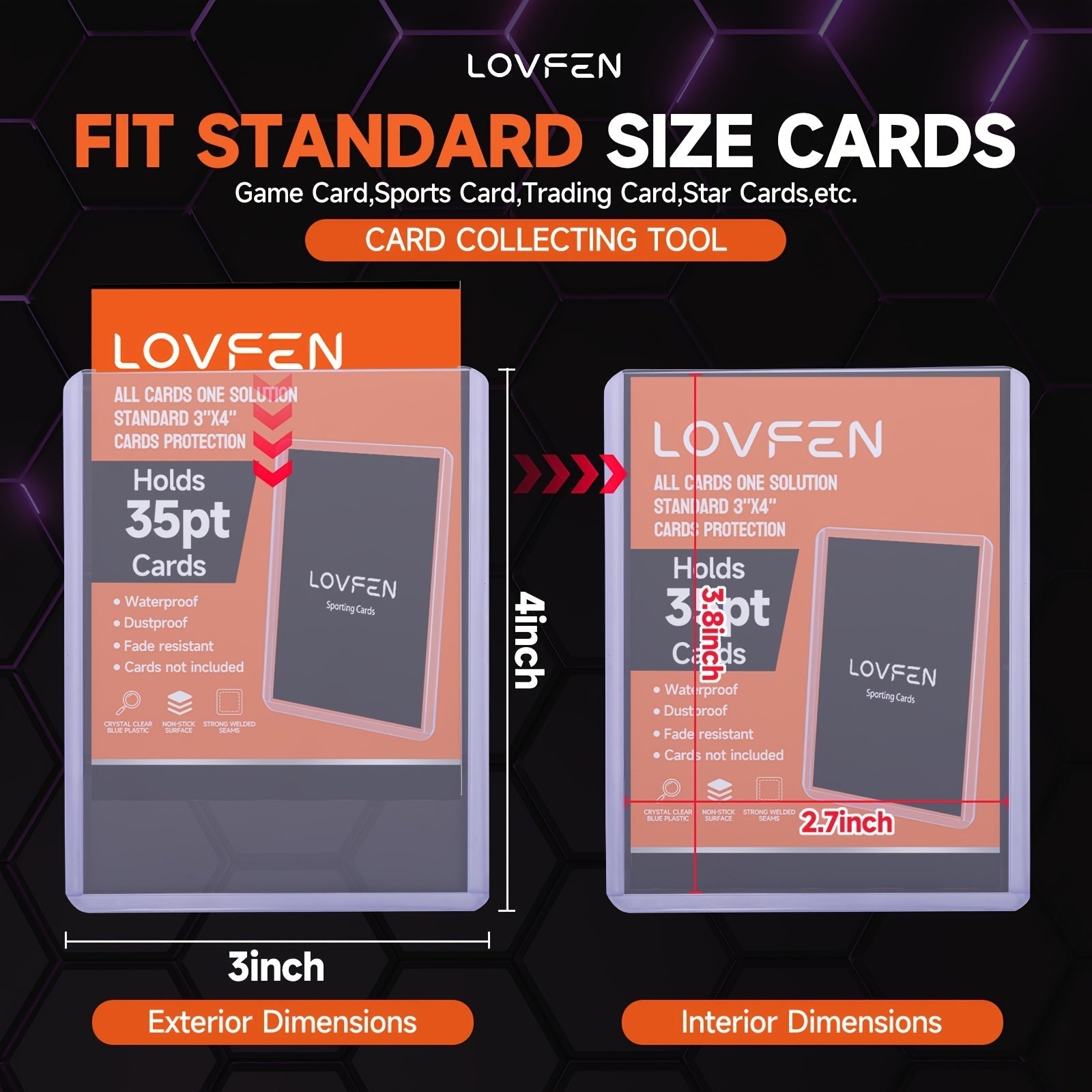3x4 Top Load Card Holders & Sleeves for Baseball & Trading Cards – Hard Plastic Regular Top Loaders, 100 to 2000 Count Sets for Sports Football Pokemon Cards, Card Collector Supplies