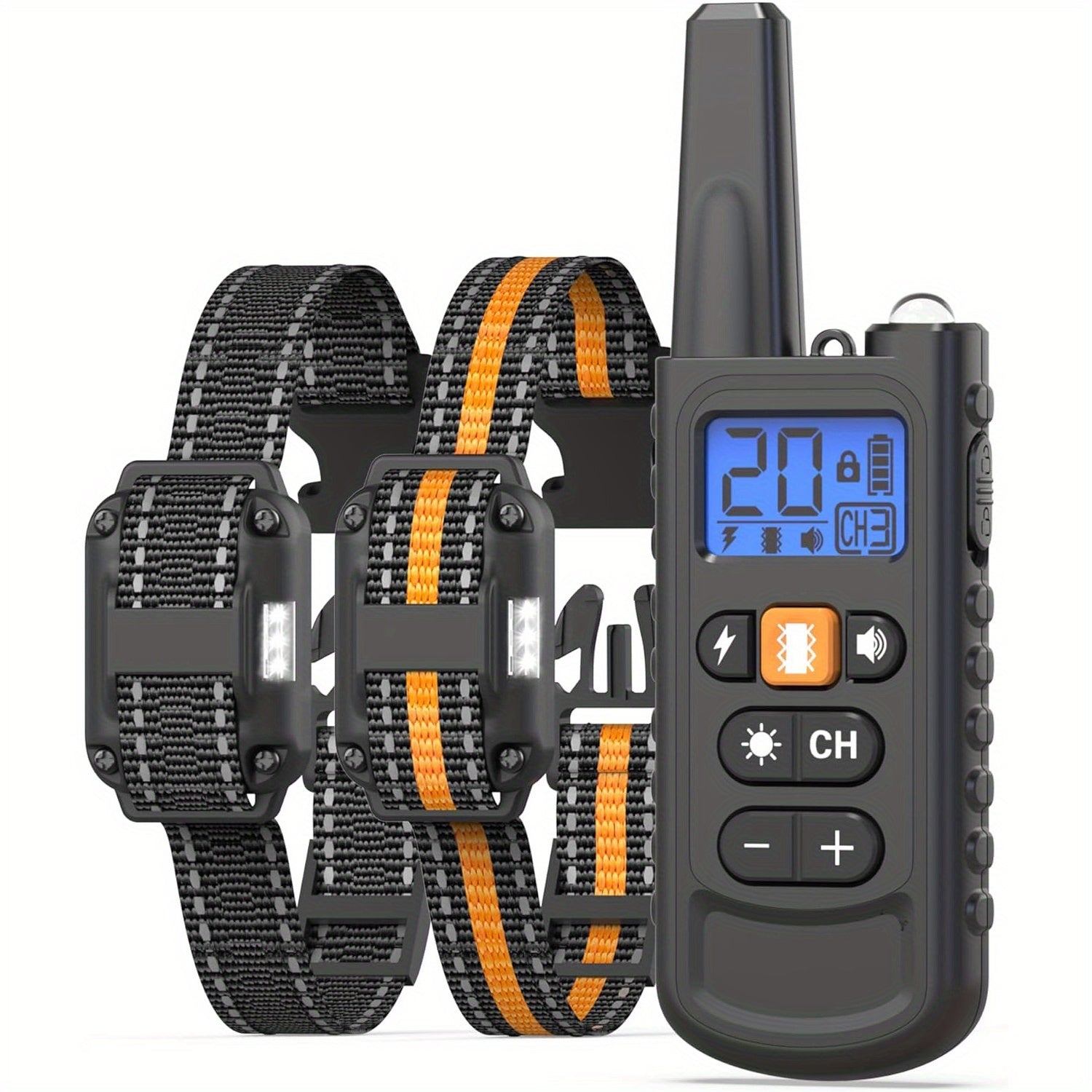 Dog Training Collar with Remote 3300ft Range Rechargeable E-Collar for 1 2 3 Dogs 5-120 Lb Beep Vibration Safe Shock Waterproof for Small Medium Large Breeds Off-Leash Obedience