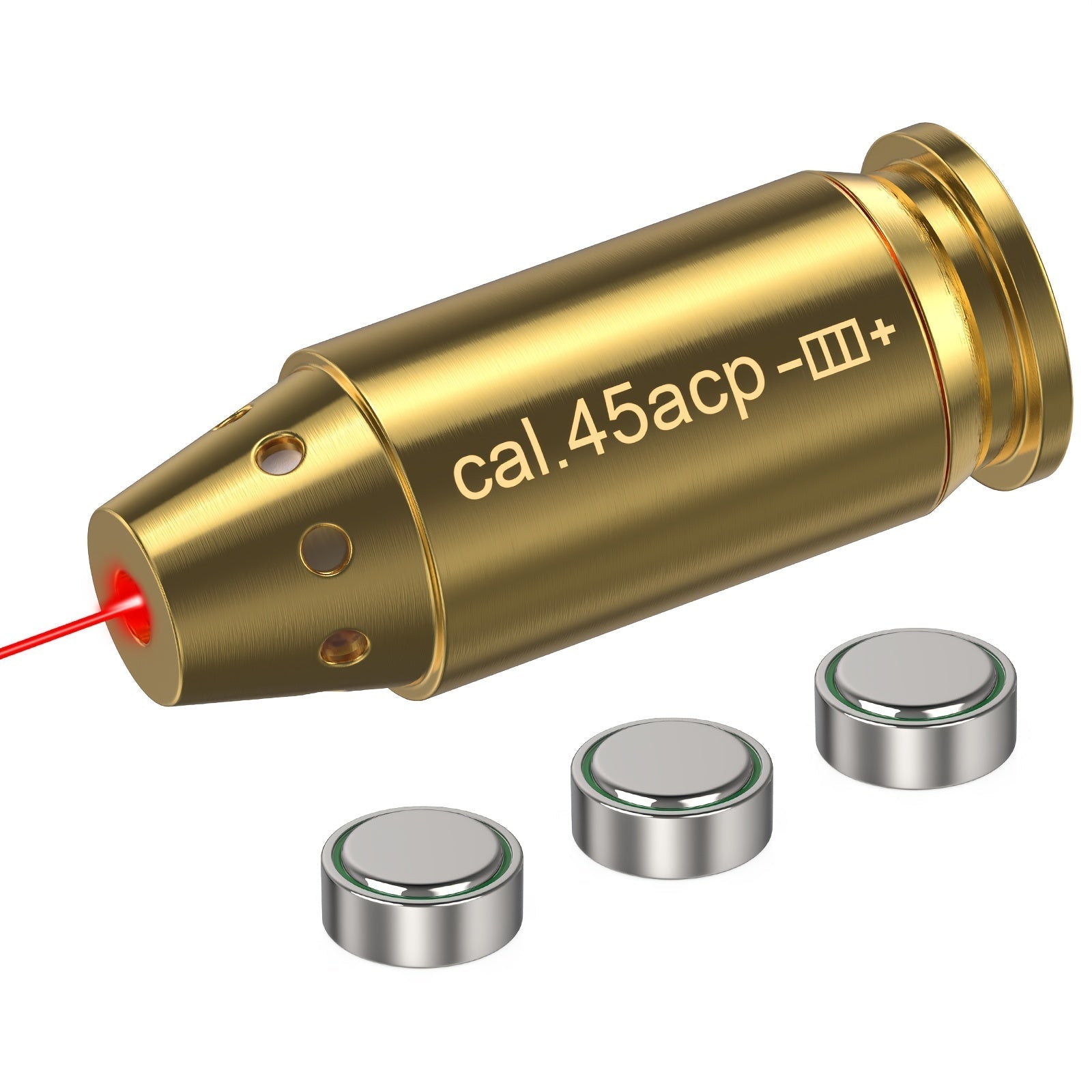 Red Laser Bore Sighter Multi-Caliber Firearm Sight Alignment Tool for 9mm 223rem 308win 45ACP 7.62 40SW 30-06 38SPL 12GA 44Mag 6.5mm, Copper Alloy Barrel Mount, 3 Battery Sets Included – Rifle Pistol Shotgun Accessory
