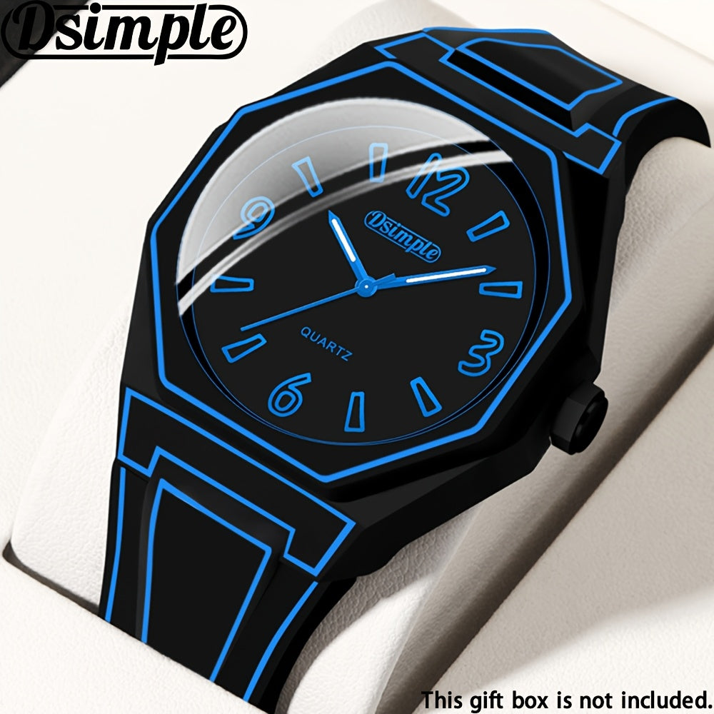 Analog Quartz Watch Unisex Round Dial Silicone Strap – Lightweight Casual Fashion Wristwatch 5 Colors Red Blue Black White Green, Birthday Back-to-School Gift for Men Women Teens