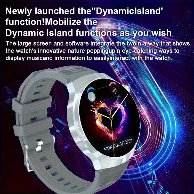 Round Smartwatch 2.01" Extra Large Screen Wireless Calling – 100+ Sports Modes Sleep Monitor Heart Rate Pedometer Games Weather Calculator Fitness Tracker for Men Women iPhone Android