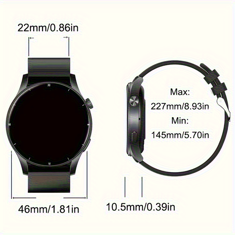 Round Smartwatch 2.01" Extra Large Screen Wireless Calling – 100+ Sports Modes Sleep Monitor Heart Rate Pedometer Games Weather Calculator Fitness Tracker for Men Women iPhone Android