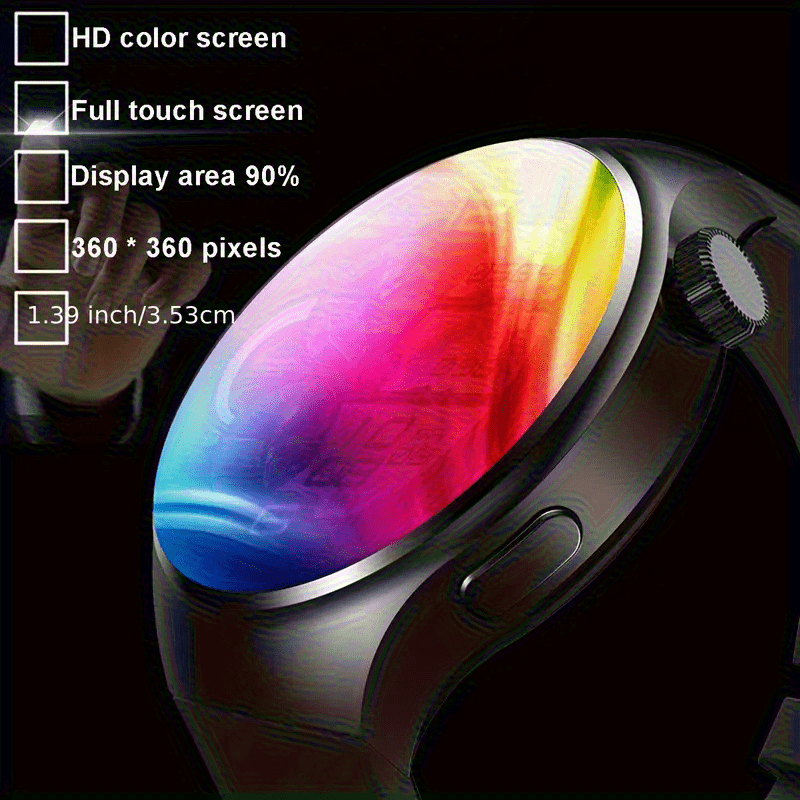 Round Smartwatch 2.01" Extra Large Screen Wireless Calling – 100+ Sports Modes Sleep Monitor Heart Rate Pedometer Games Weather Calculator Fitness Tracker for Men Women iPhone Android
