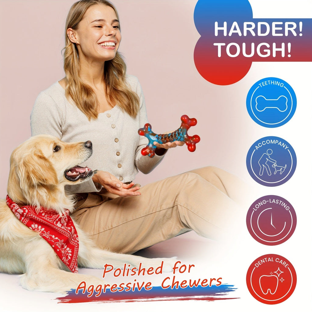 Indestructible Dog Chew Toys for Aggressive Chewers Large Breed - Tough Durable Dog Chew Toy Pack of 1 2 4 or 5, Striped Design Heavy Duty Chew Toy for Large Dogs, Teeth Cleaning and Boredom Relief