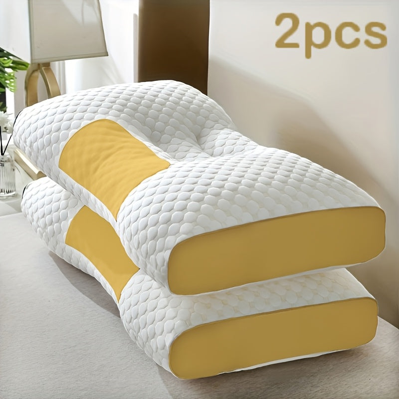 Bed Pillows 2-Pack Ultra-Soft Neck Support Pillow Inserts with Removable Machine-Washable Covers – Breathable All-Season Deep Sleep Bedroom Comfort, 7 Colors, Perfect Housewarming Gift