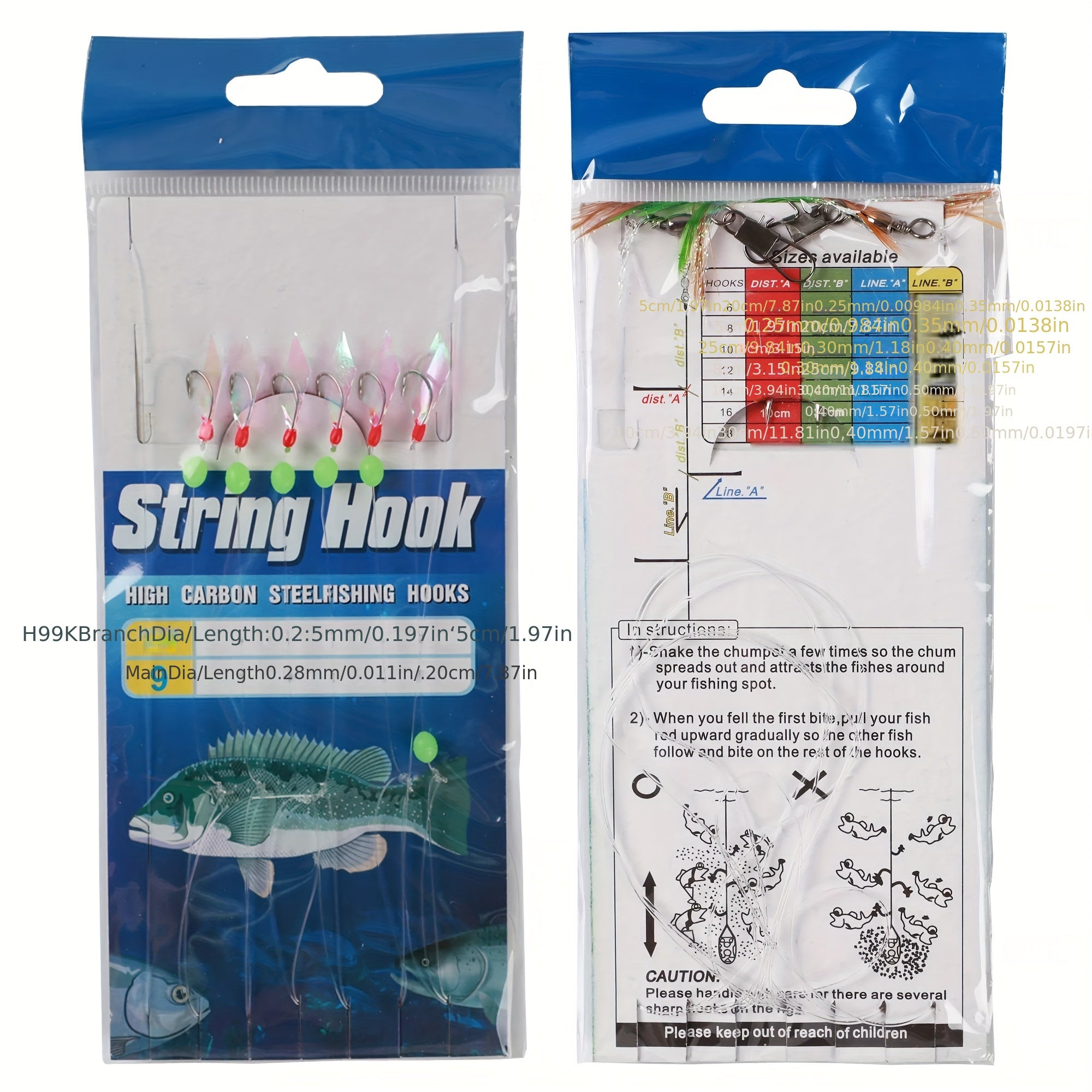Fishing Rigs Set 22 Pack with High Carbon Steel Hooks, Glow Beads & Flasher Lure Bait – Complete Freshwater & Saltwater Fishing Tackle Kit for Bass Trout Salmon Walleye Catfish