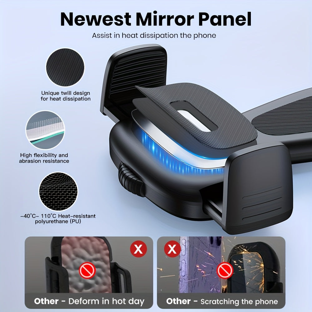 Car Phone Holder Mount 360° Rotation Strong-Grip Suction Dashboard & Windshield Cradle One-Hand Snap-In Universal Fit iPhone 17 16 15 14 13 Samsung Galaxy Android Handsfree Stand | Nova Mart