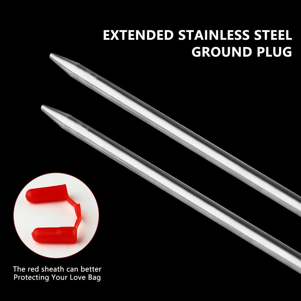 Stainless Steel Fishing Rod Holder 360 Degree Rotation Rust-Proof Spring Clamp Ground Stand No Assembly Bank Fishing Rod Bracket High Sensitivity Fits All Rod Sizes 35x17cm