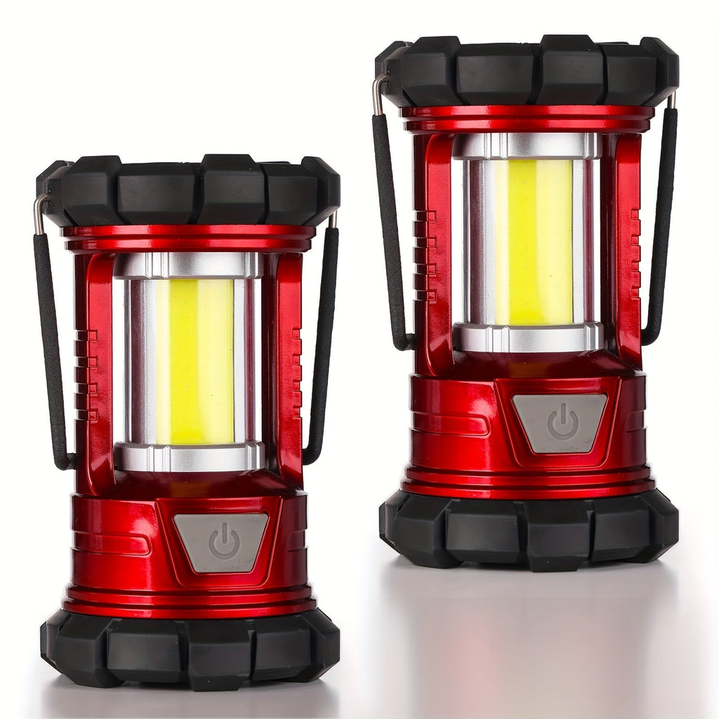 Camping Lantern Rechargeable 2 Pack 1500LM LED with Phone Charger – 3 Light Modes Portable Hurricane Emergency Lantern for Camping Hiking Power Outage & Outdoor Survival