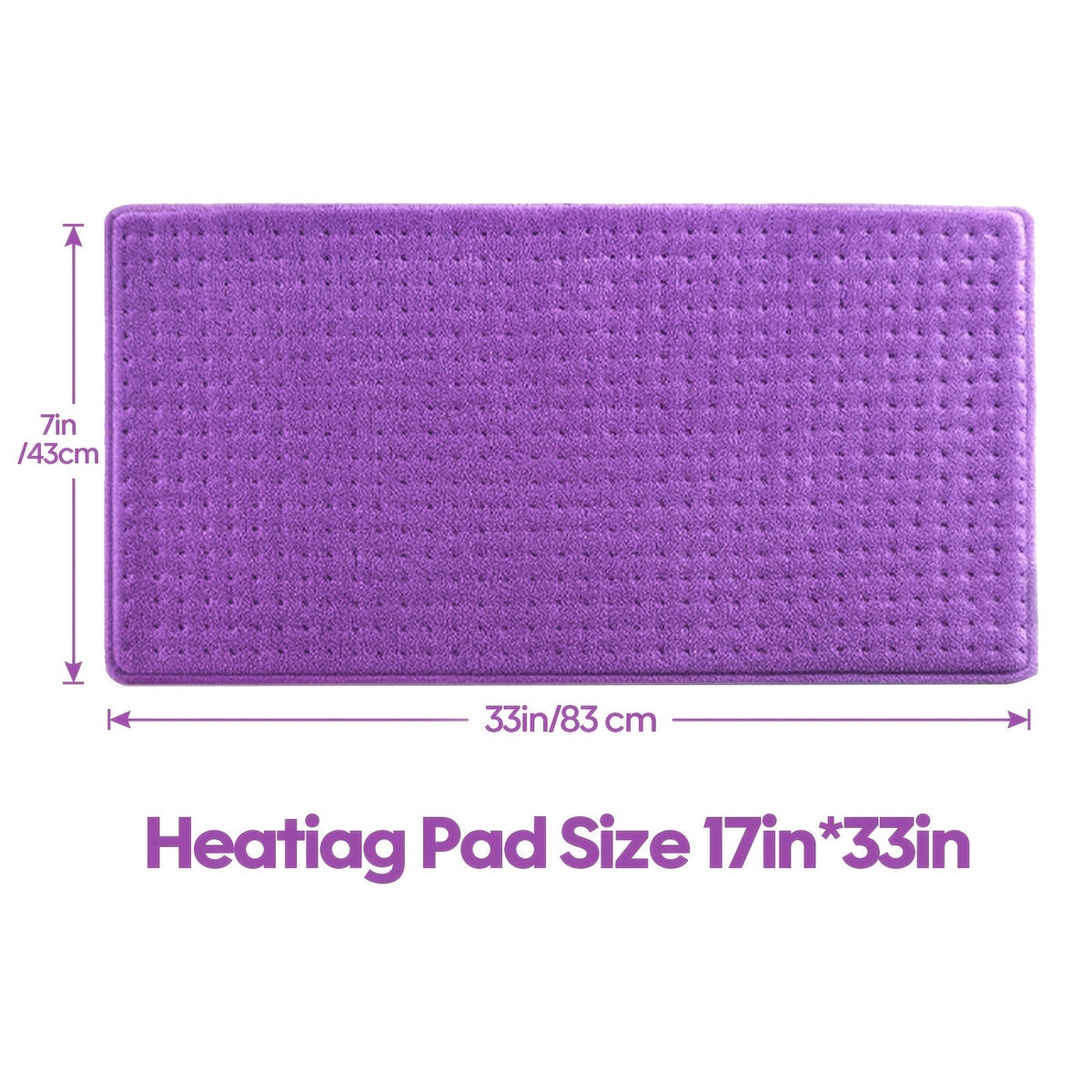 Heating Pad for Back Neck Shoulders & Cramps Ultra Soft Flannel – 6 Heat Settings Dry & Moist Heat Auto Shut-Off Machine Washable Electric Pad, 3 Sizes 12x15 12x24 17x33, Pain Relief Gift for Mom