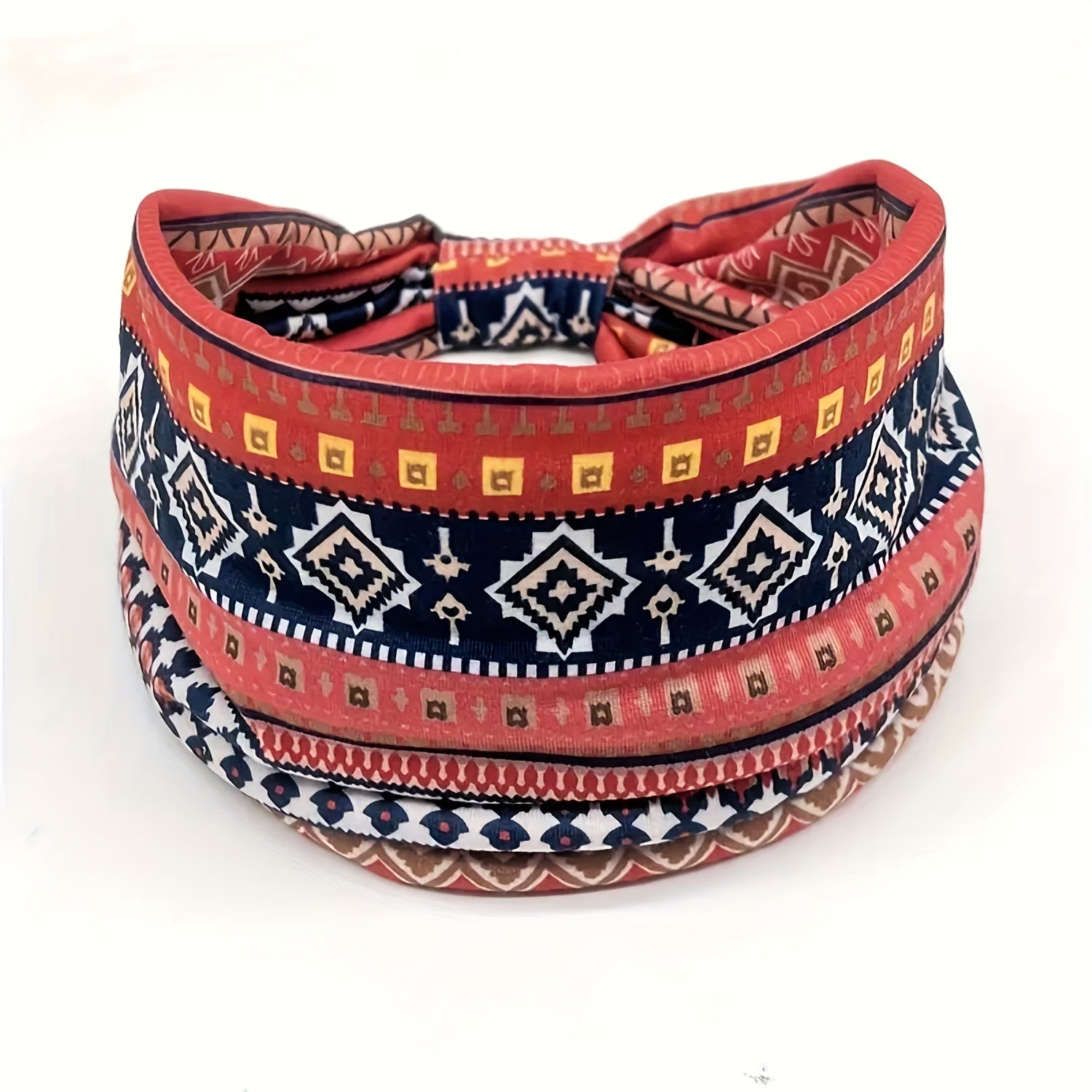 8pcs Wide African Turban Headbands for Women – Boho Paisley Anti-Slip Elastic Headwraps Moisture-Wicking 95% Polyester Sports Yoga Running Daily Wear Machine Washable Hair Accessories Gift Set
