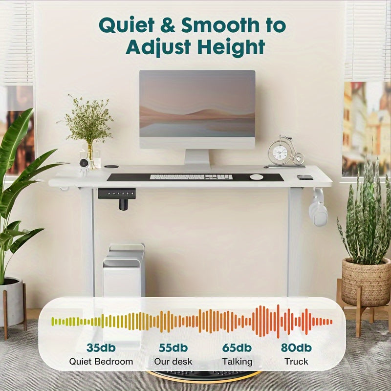 Electric Standing Desk Height Adjustable 40 48 55 63 Inch – Sit Stand Up Desk with Memory Controller & Anti-Collision, Ergonomic Home Office Gaming Workstation, 5 Colors