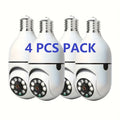 4-Pack WiFi Bulb Security Camera 1080P HD – 360° AI Motion Tracking, Smart PTZ, PIR Night Vision, Dual Band 2.4G/5G WiFi, App Control, Wall Mount – Indoor Home Surveillance Camera System