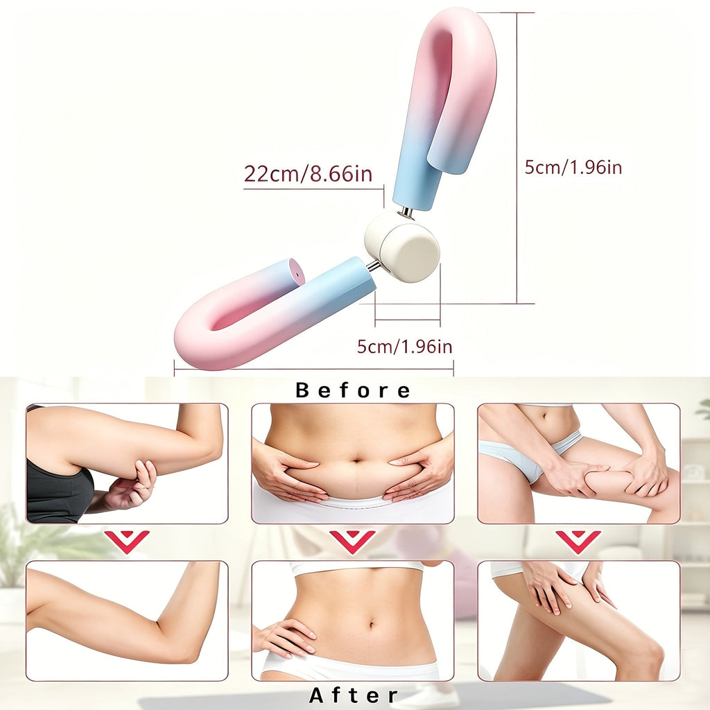 Inner Thigh Trainer & Arm Toner 3-Piece Set for Women – Silent Non-Slip Cordless Resistance Exercise Equipment for Home Workout Hip Leg Sculpting Weight Loss Toning