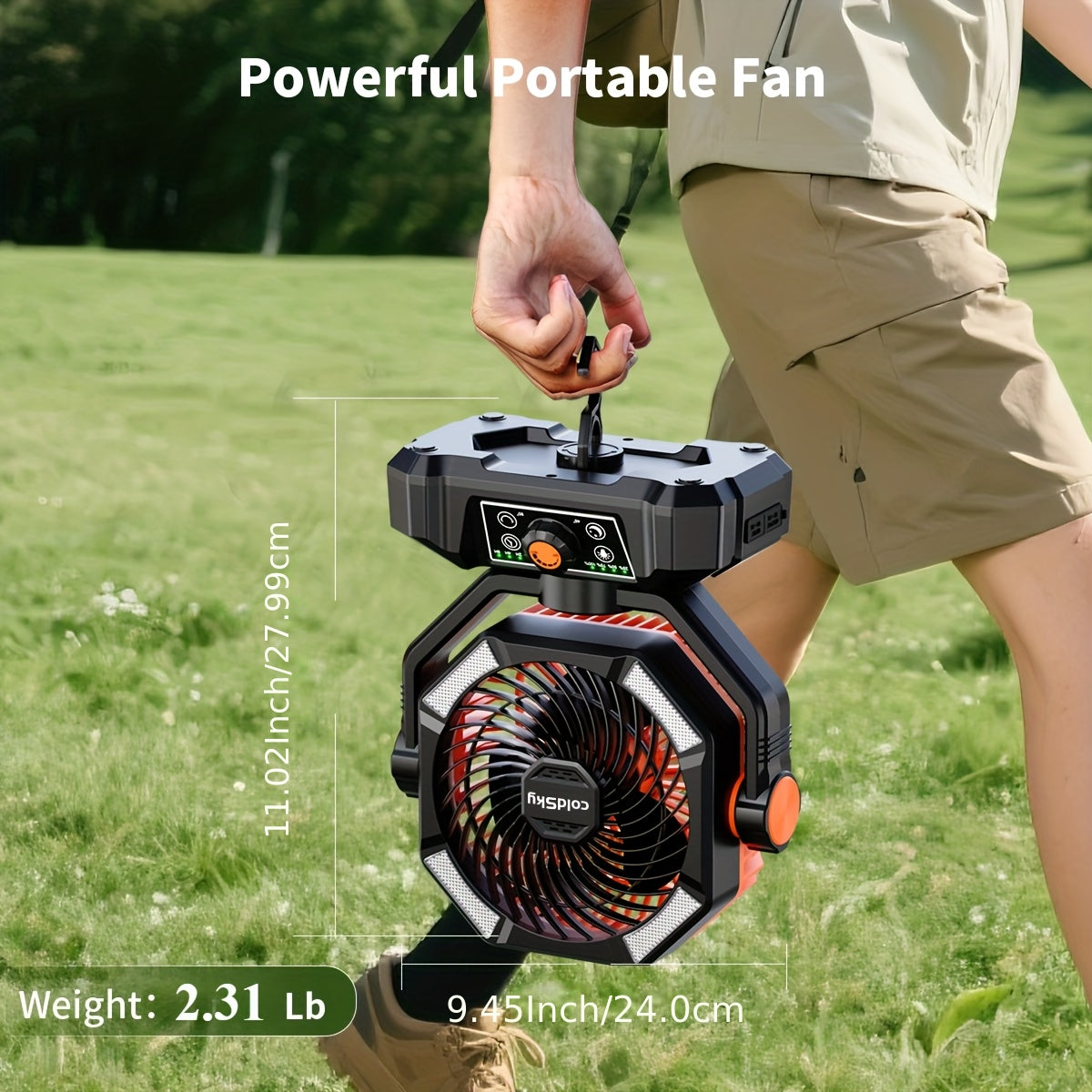 Camping Fan with 20000mAh Battery 8-Speed Settings Enhanced Motor USB Rechargeable - Portable Tent Fan for Camping, Hiking, Outdoor Adventures & Emergency Use