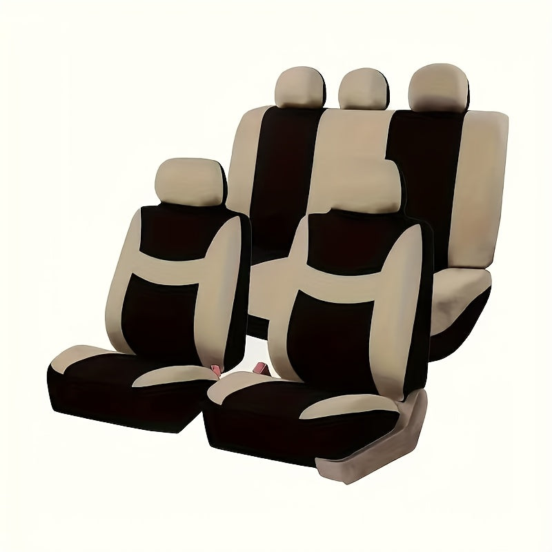 5-Seater Car Seat Covers Full Set Breathable Fabric – Universal Fit SUV Sedan, Dust-Proof Thickened Wear-Resistant All-Season Seat Protector, Multi-Color Options