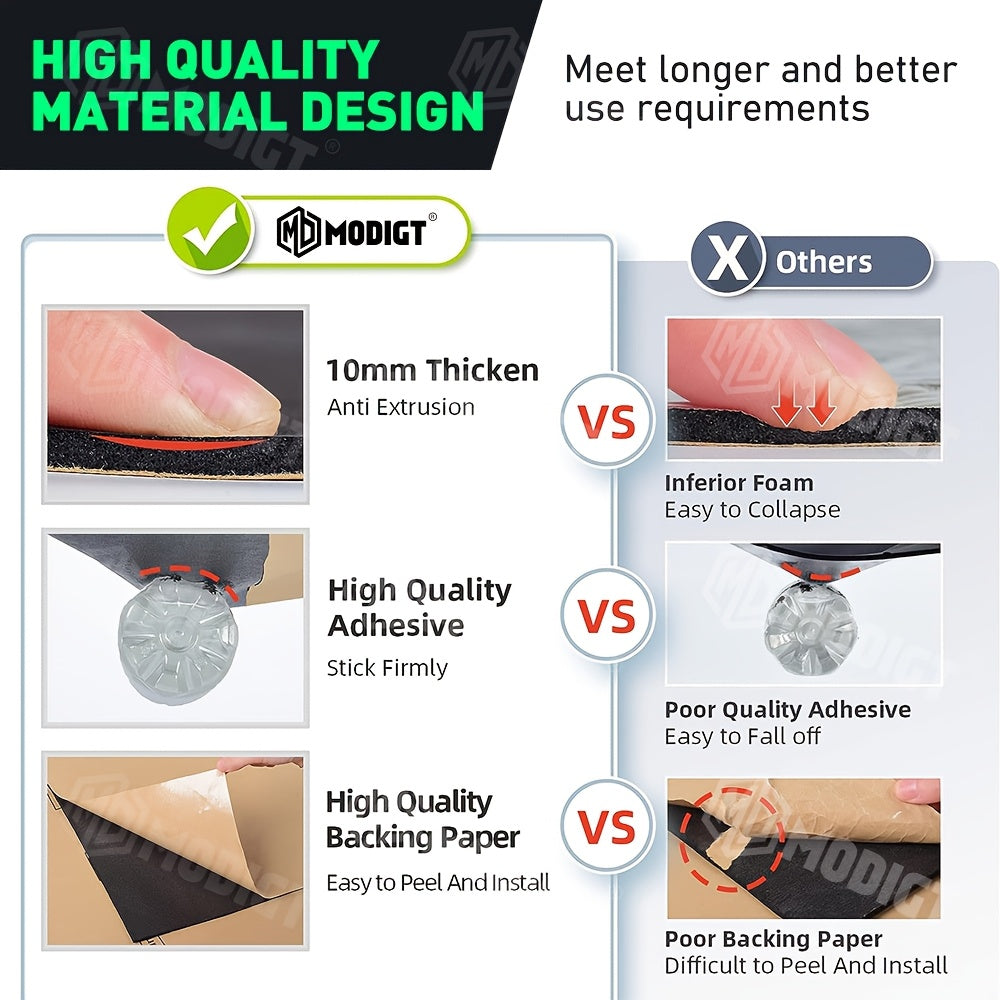 Car Sound Deadener Heat Shield Mat 22 26 Sqft Self-Adhesive Aluminum Foil Noise Reduction Insulation Easy Cut Install for Floor Door Trunk Firewall Free Installation Tools