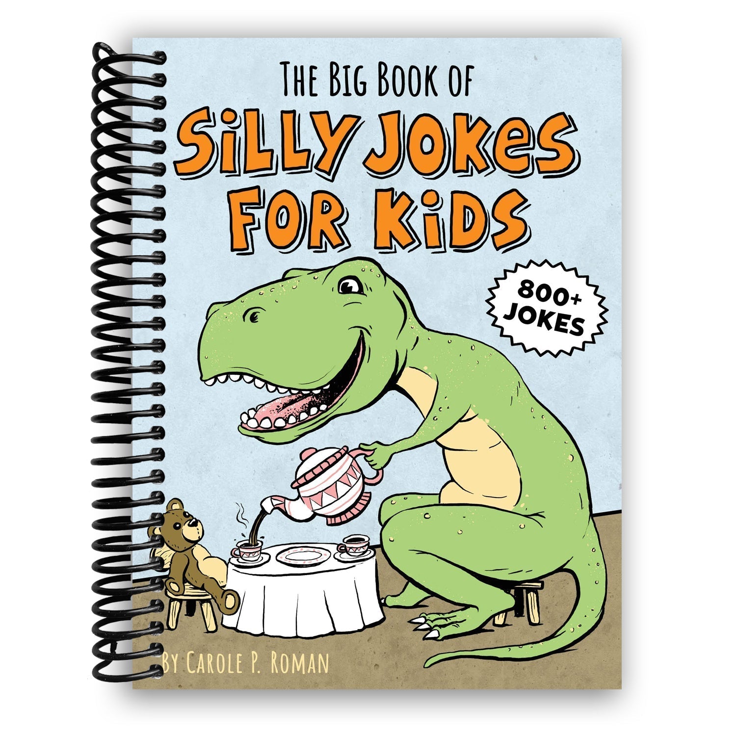 Big Book of Silly Jokes for Kids Spiral Bound 800+ Knock-Knock Jokes Riddles Puns Tongue Twisters – Ages 6-12 Reading Joke-Writing Skills 160 Pages, Birthday Christmas Gift for Kids