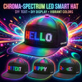 Programmable LED Light-Up Baseball Cap with Scrolling Text Display – 12x48 Pixel USB-C Rechargeable Unisex Hat for Club Party Music Festival Night Run Youth Gift