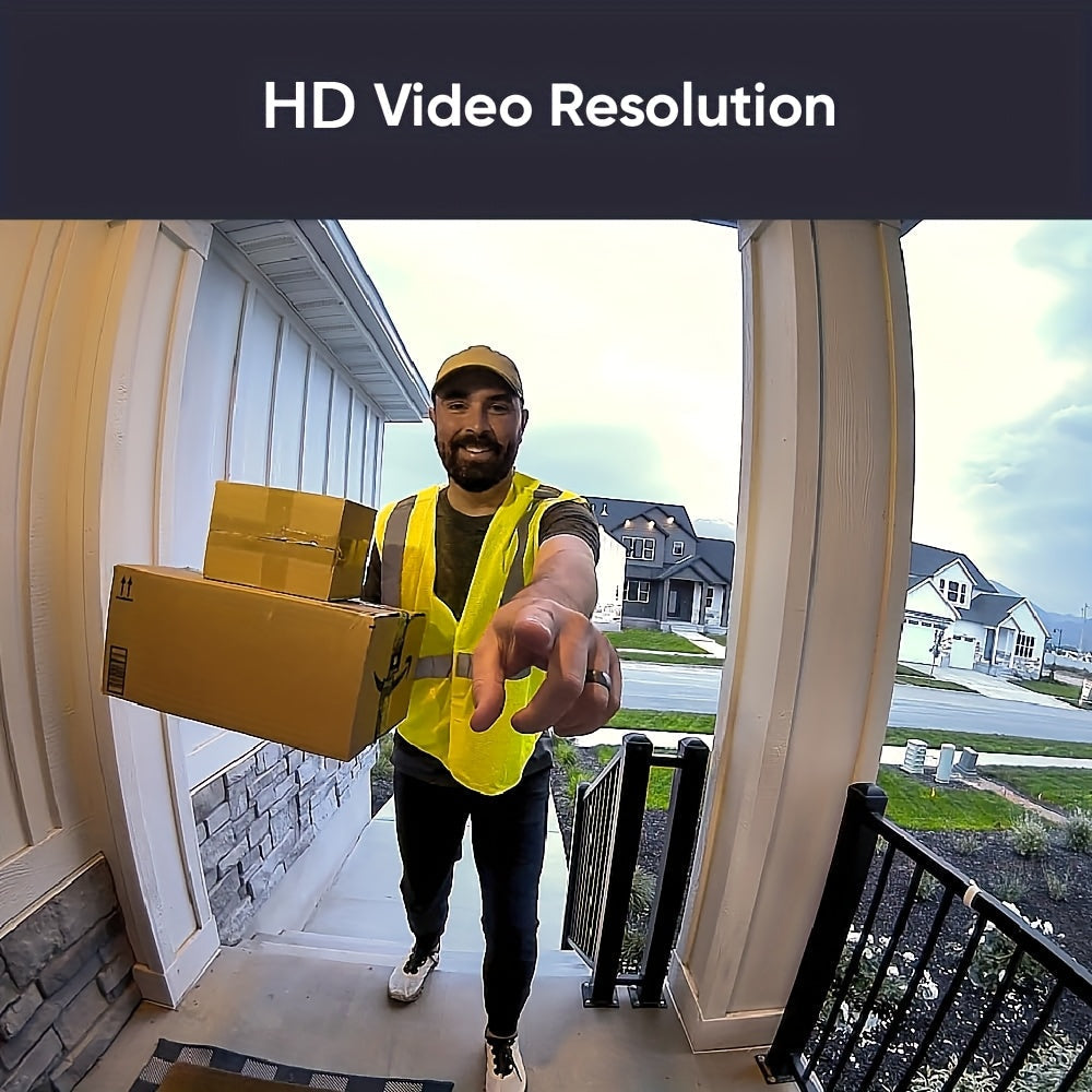 Wireless Video Doorbell Camera with HD Night Vision, Motion Alerts & Two-Way Audio – Smart WiFi Doorbell with Remote Mobile View, Voice Changer, Photo Capture & Rechargeable Battery for Home Security