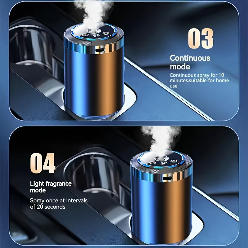 Smart Car Aroma Diffuser with Essential Oils Included – USB Powered Starry Sky Projection Humidifier Ambient Light Air Freshener Ocean Osmanthus Cologne Scent 1.69oz for Car Interior