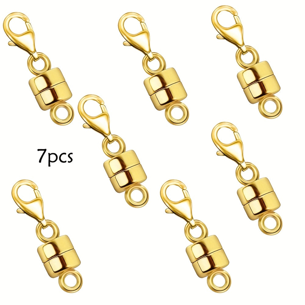 Magnetic Necklace Clasps and Closures with Lobster Clasp Converters – Gold and Silver Jewelry Findings for Bracelets Necklaces and Chains – Available in 2 6 7 8 9 16 and 18 Piece Sets
