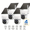 3MP Solar Security Camera Outdoor Wireless – 360° View, Smart Siren, Spotlight, AI Human Detection & Tracking, Color Night Vision, Two-Way Talk, Weatherproof, Wall Mount, Motion Sensor WiFi CCTV
