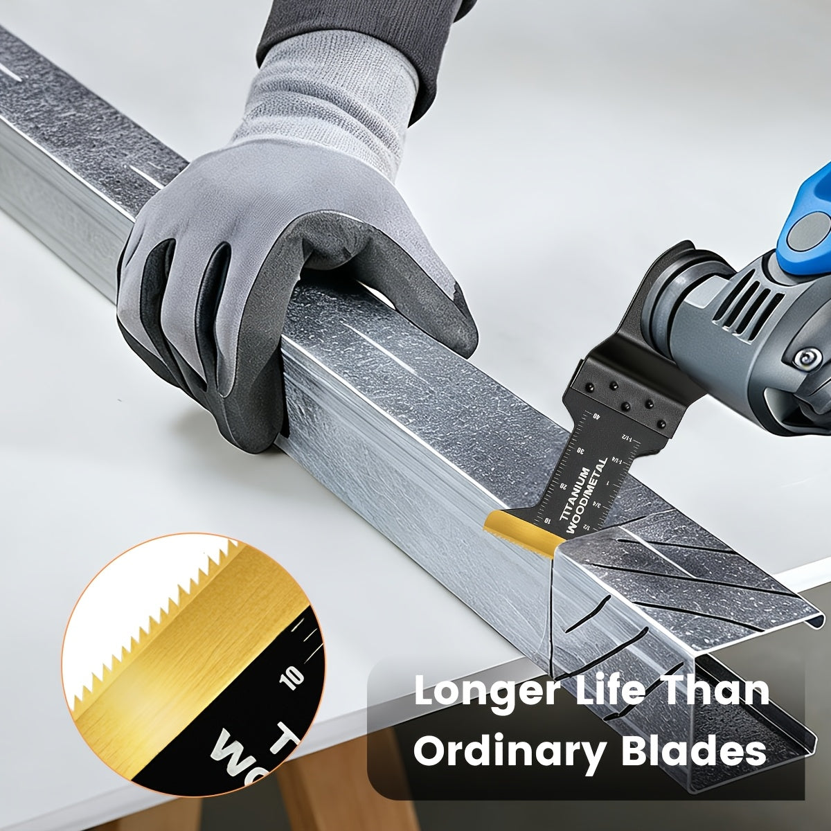 Titanium Oscillating Tool Blades Set Universal Quick Release – 18/28/36/50 Pcs Multi Tool Saw Blades Cuts Metal Wood Plastic Fits Dewalt Makita Bosch Milwaukee