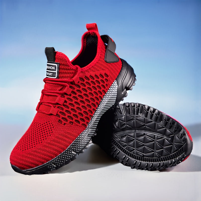 Men's Thick-Soled Non-Slip Sneakers – Lightweight Lace-Up Casual Walking Shoes for Hiking, Outdoor & Daily Wear, Comfortable Low-Top Athletic Sneakers for Men, Spring Autumn Trail Running Shoes