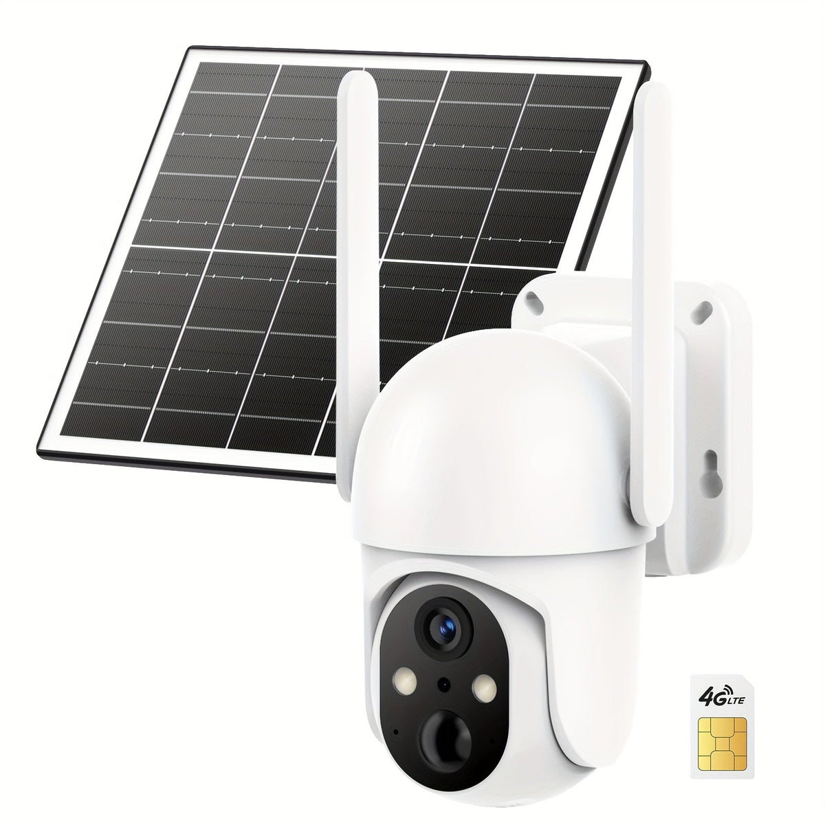 4G LTE Solar Security Camera Outdoor Wireless – No WiFi Needed, 4K Night Vision, 360° Pan/Tilt Live View, Two-Way Audio, Waterproof Trail Camera for Hunting, Farm, Ranch & Wildlife Monitoring