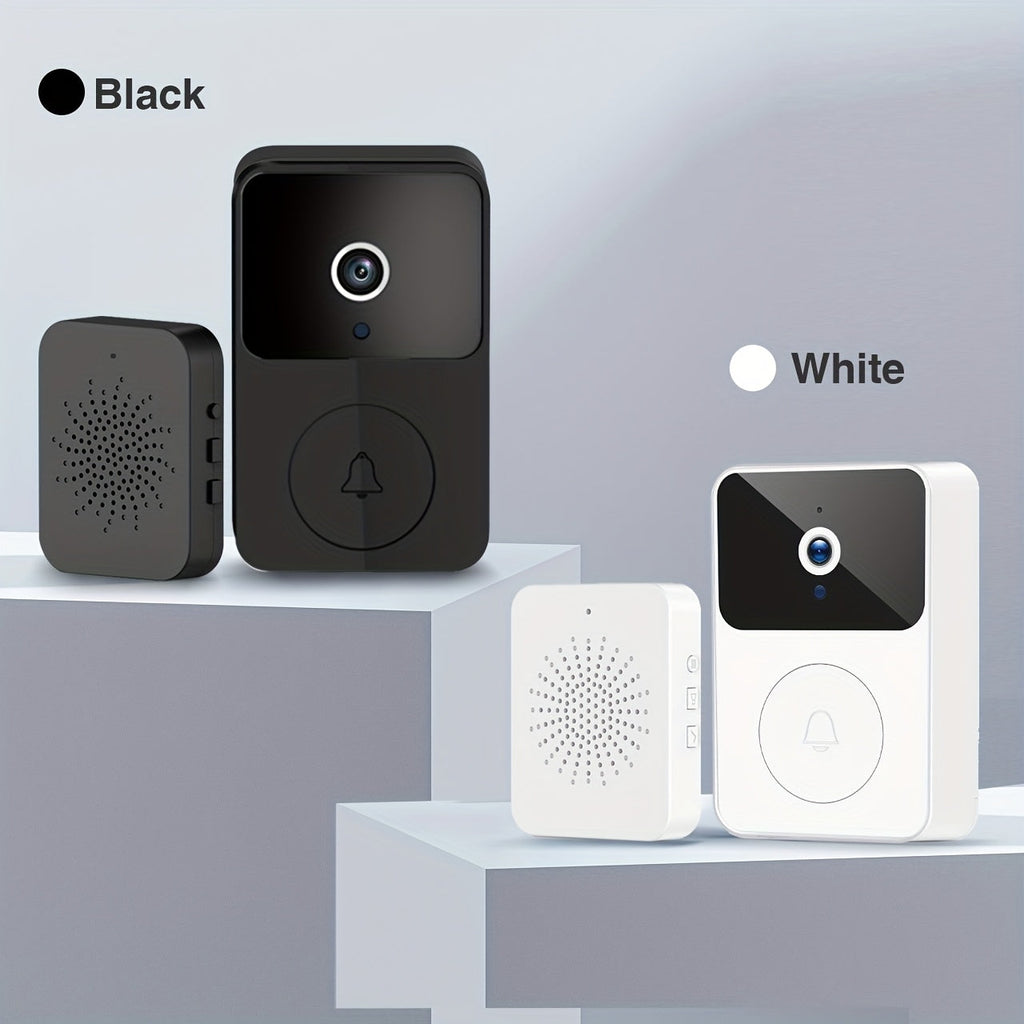 Wireless Video Doorbell Camera with HD Night Vision, Motion Alerts & Two-Way Audio – Smart WiFi Doorbell with Remote Mobile View, Voice Changer, Photo Capture & Rechargeable Battery for Home Security