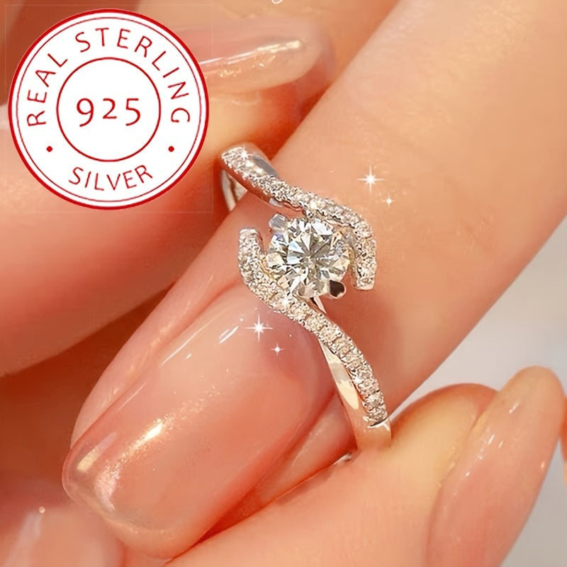 925 Sterling Silver Hollow Celestial Ring for Women – Natural Stone Inlay, Hypoallergenic Vintage Style, Perfect Gift for Valentine's Day, Birthdays & Daily Wear