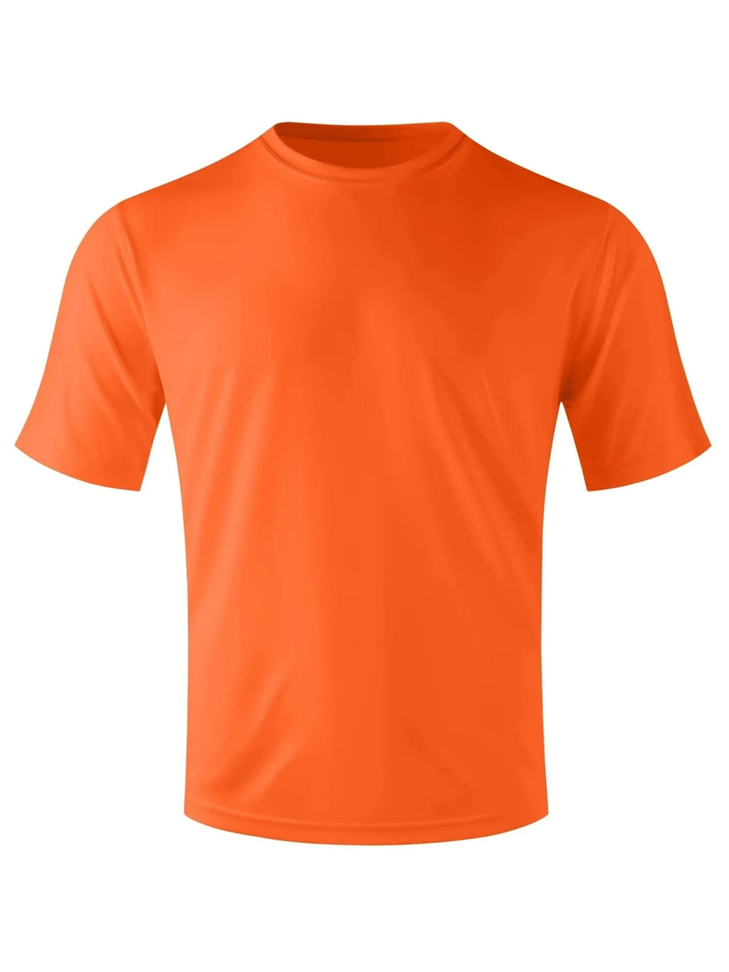 Men's UPF 50+ Quick-Dry T-Shirts 3-Pack – Moisture-Wicking Crew Neck Short Sleeve Athletic Tees Khaki Orange Yellow S-3XL for Swimming Beach Outdoor Sports Fishing Hiking
