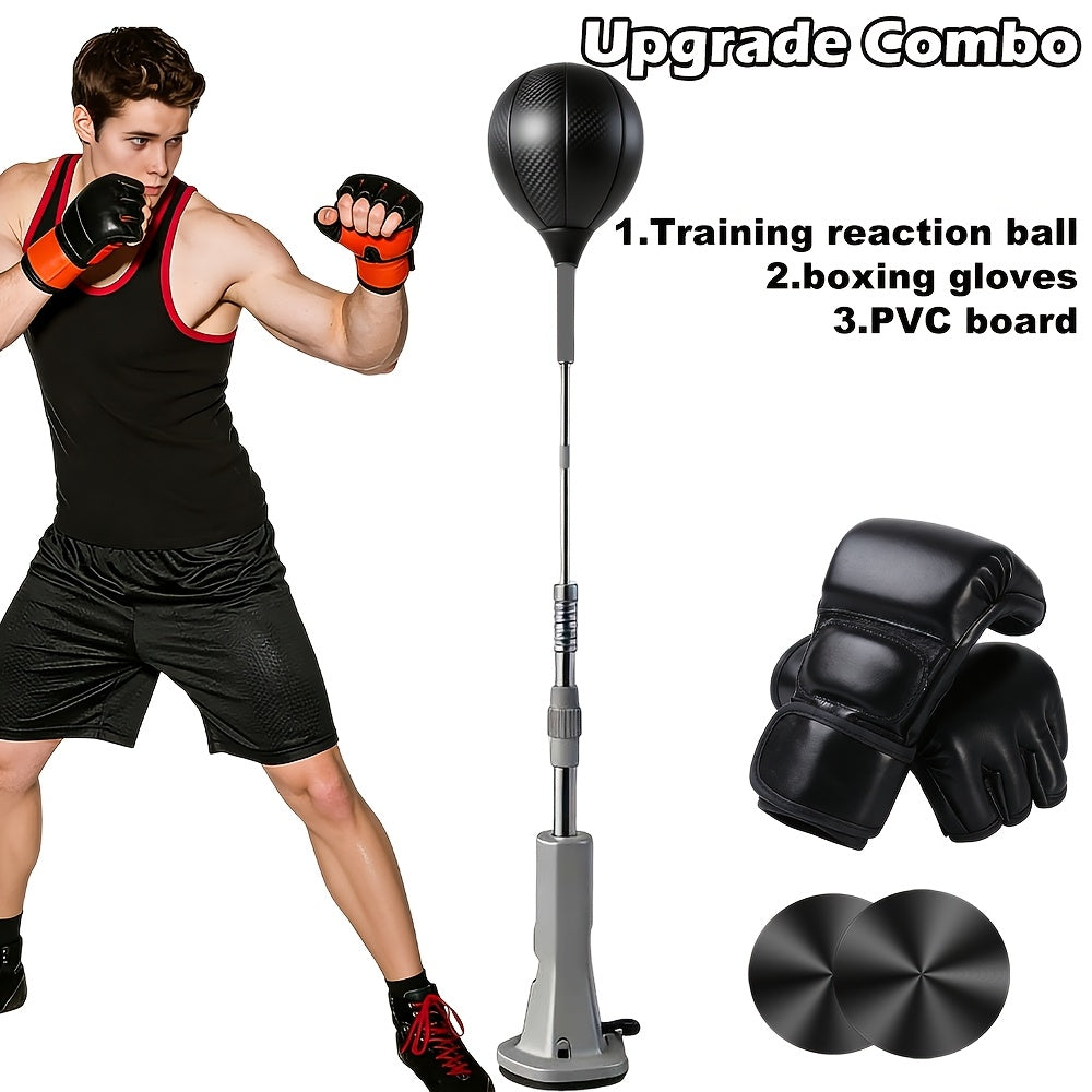 Reaction Punching Ball Indoor Boxing Training Speed Ball – Suction Cup & Adhesive Bases, Adjustable, Reinforced High Quality, for Adults and Youth Boxing Fitness Workout