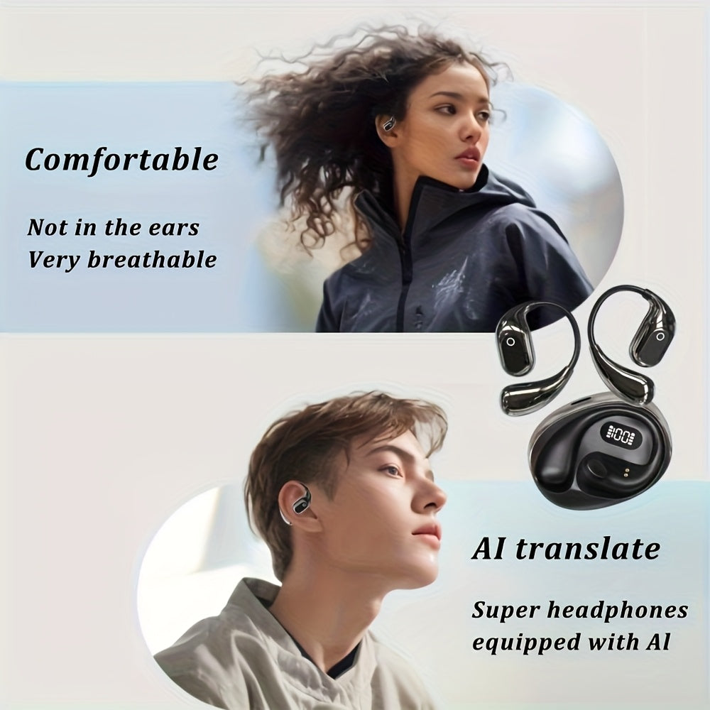 AI Translation Earbuds 144 Languages – 0.3s Instant Voice Interpreter, Noise Reduction & 40-Hour Battery Life for Travel Business International Communication