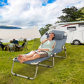 1200D Folding Camping Bed – Portable Outdoor Sleeping Cot Without Mattress for Camping Beach Patio Sunbathing Poolside, Durable Oxford Fabric Easy Setup, Gray
