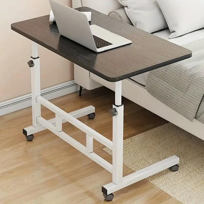 Mobile Lift Table Adjustable Height Rolling Laptop Desk with Wheels Bedside Sofa Side Table for Bedroom Home Office Dorm