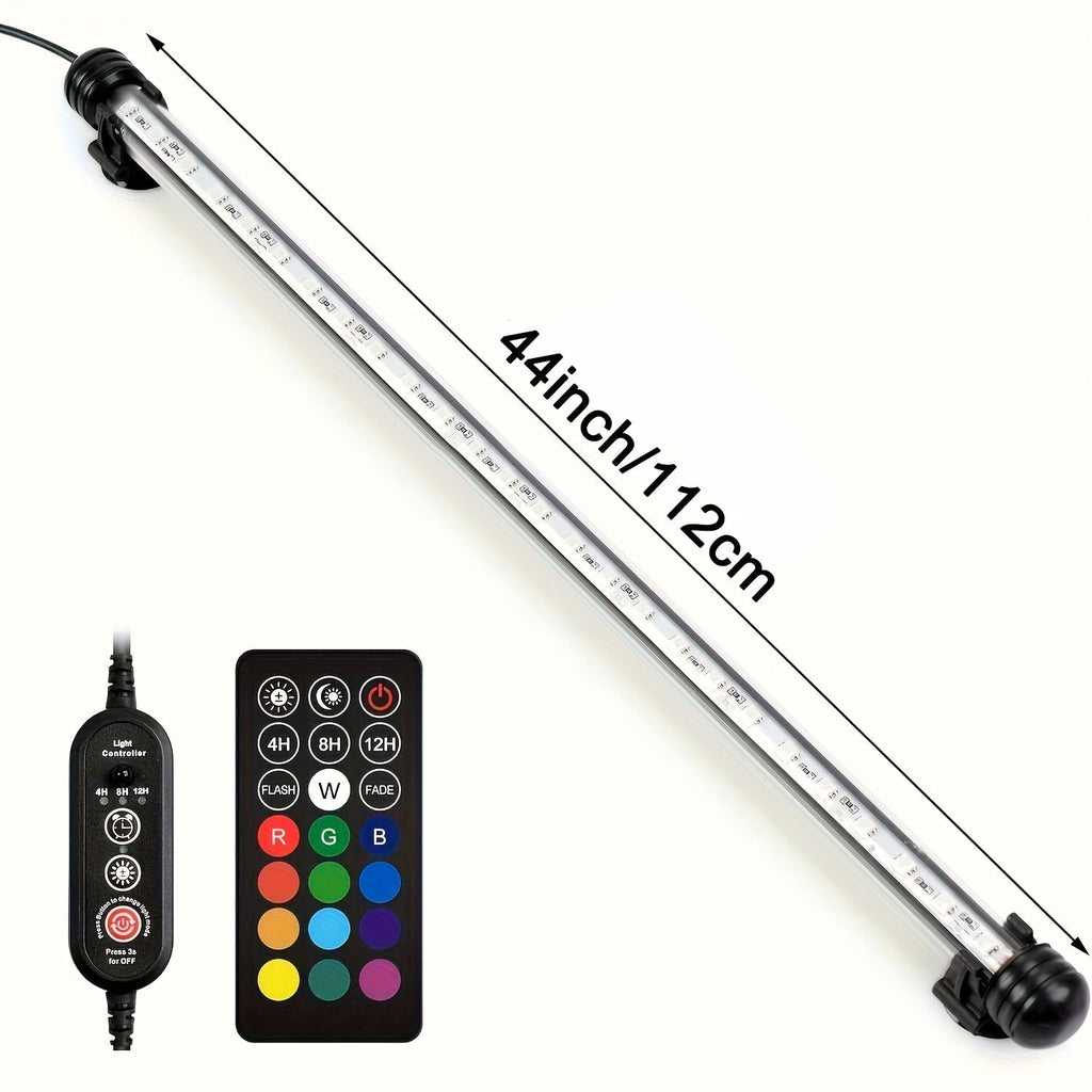 Submersible LED Aquarium Light Multicolor Underwater Fish Tank Light 7.5 to 35 Inch Multiple Sizes 9 to 66 LEDs for Freshwater Saltwater Aquarium Decoration Reef Planted Tank