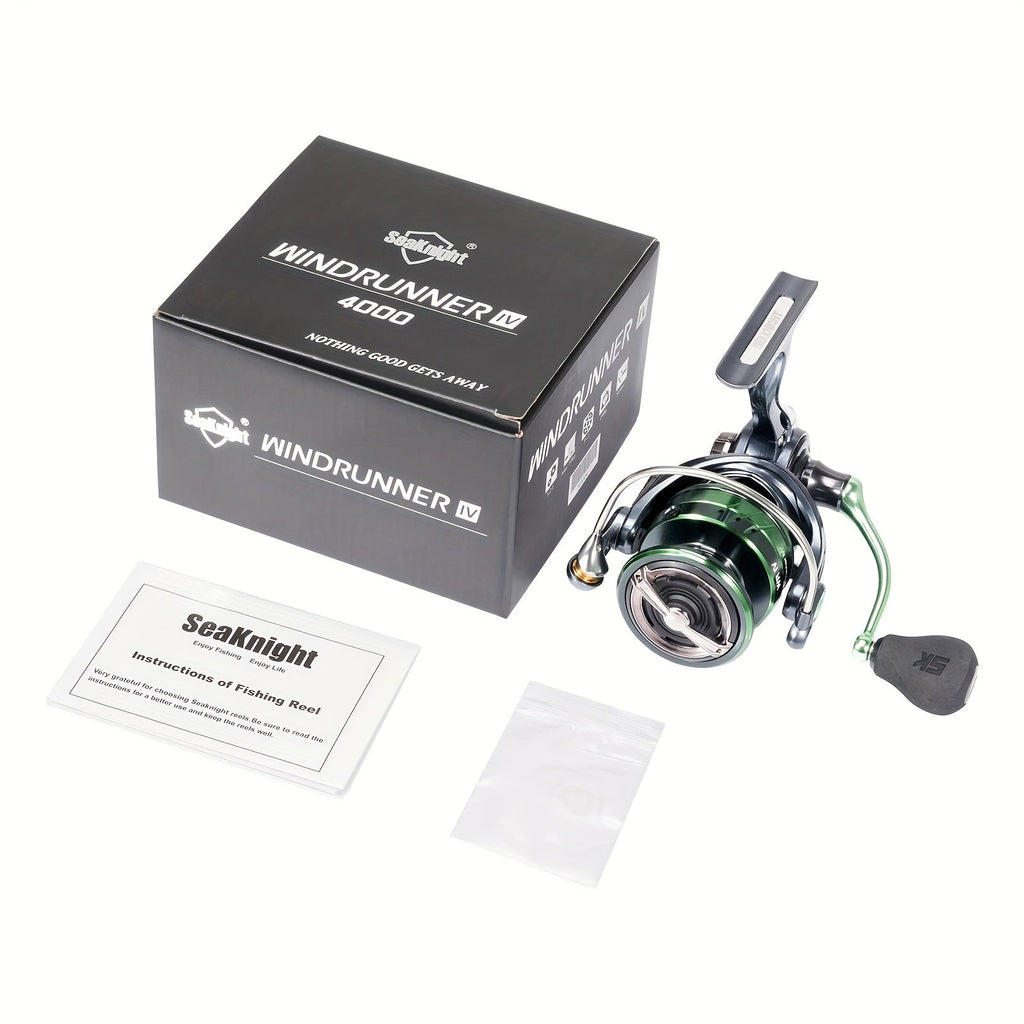 SeaKnight WR Series Spinning Fishing Reel – 9+1BB, 5.2:1 Gear Ratio, 13kg/28lbs Max Drag, 3 Carbon Plate Brake, Aluminum & Stainless Steel, Freshwater Saltwater Reel