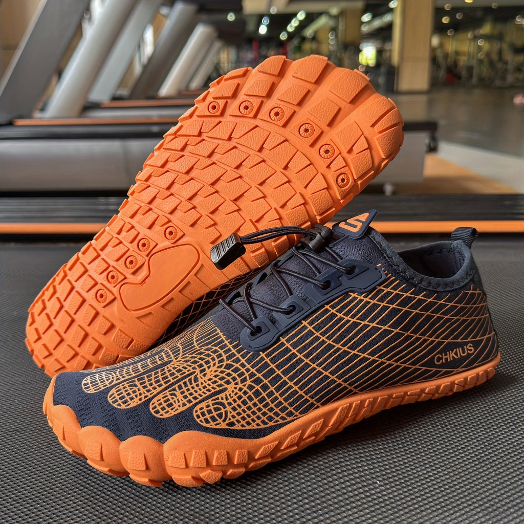 Sporty Striped Unisex Lace-Up Water Shoes – Quick-Dry Non-Slip Rubber Sole Aqua Shoes for Beach Swimming Diving Hiking Yoga Indoor Fitness, 4 Colors, Wide Sizes US 4.5–14