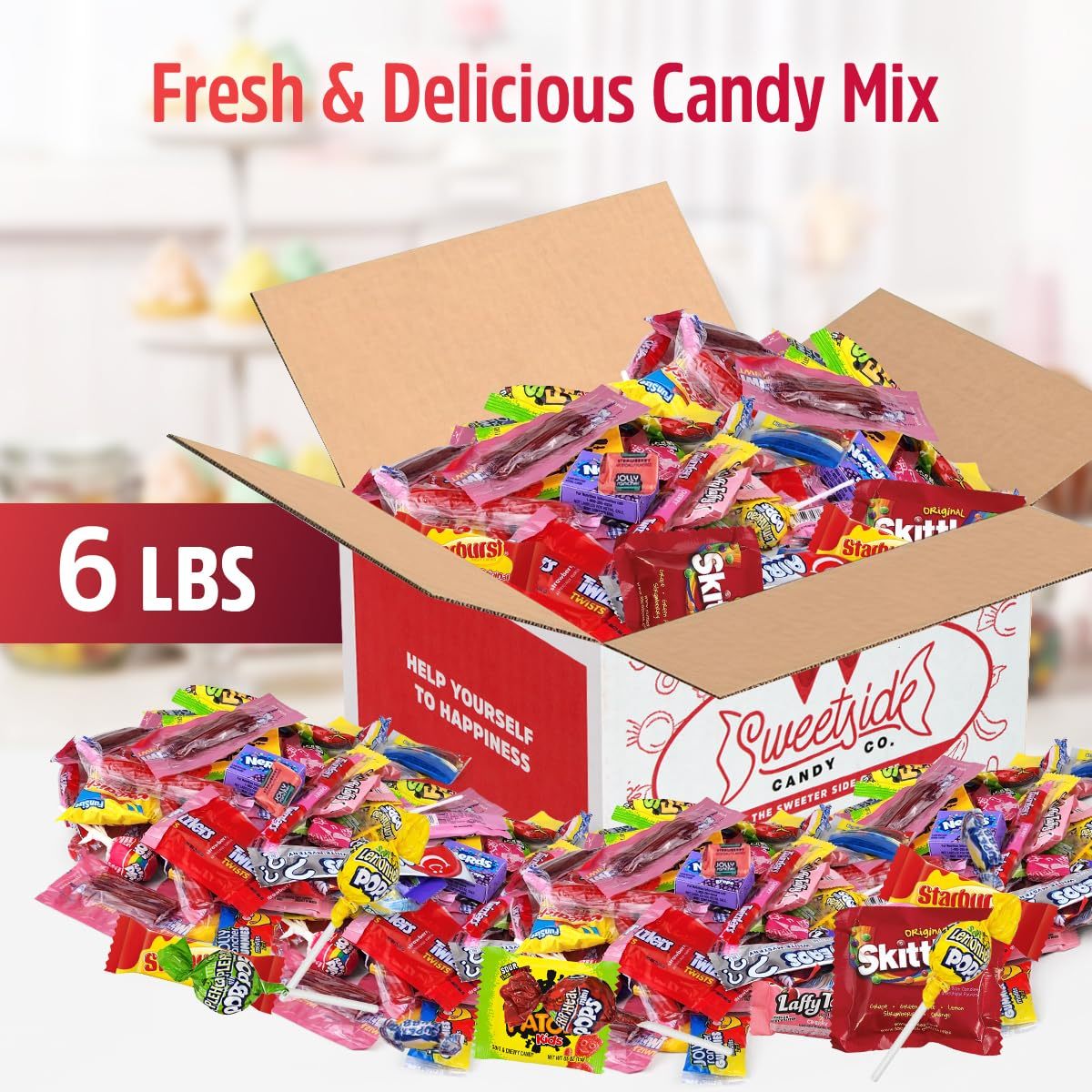 Assorted Bulk Candy Individually Wrapped Variety Pack – Mixed Candy Assortment for Parties, Pinatas, Goodie Bags, Halloween, Birthday & Office Treat Bowls