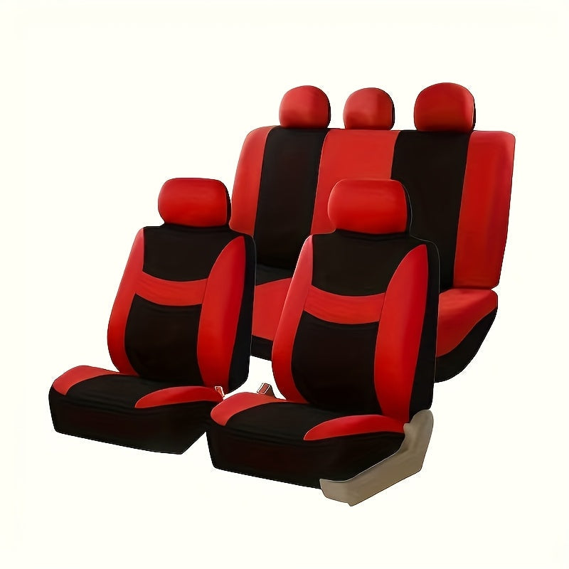 5-Seater Car Seat Covers Full Set Breathable Fabric – Universal Fit SUV Sedan, Dust-Proof Thickened Wear-Resistant All-Season Seat Protector, Multi-Color Options