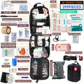 Professional First Aid Kit 399 Piece & 99 Piece Survival Gear Emergency Kit for Hiking Camping Hunting Car Travel – Includes Scissors Tweezers Splints – Gift for Men