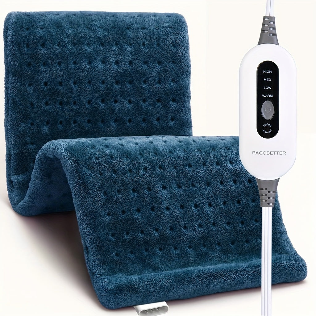 Heating Pad for Back Neck Shoulders & Cramps Ultra Soft Flannel – 6 Heat Settings Dry & Moist Heat Auto Shut-Off Machine Washable Electric Pad, 3 Sizes 12x15 12x24 17x33, Pain Relief Gift for Mom
