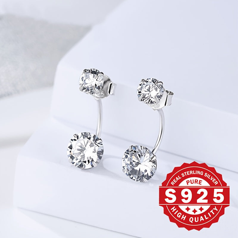 S925 Sterling Silver Classic Elegant Stud Earrings for Women – Hypoallergenic Delicate Silver Jewelry for Daily Wear Party Festival Gift-Ready Packaging Christmas Birthday Anniversary