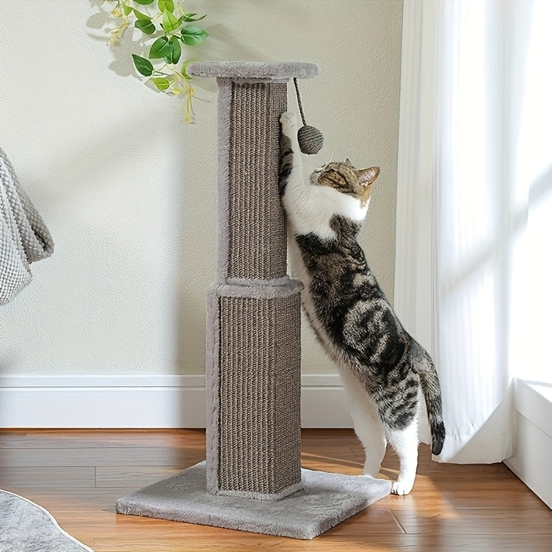 Multi-Tier Cat Tree Tower with Sisal Scratching Post Hanging Toys Sturdy Cat Climbing Activity Center for Indoor Cats Kittens Energetic Breeds Available in Grey Black Beige Brown Green
