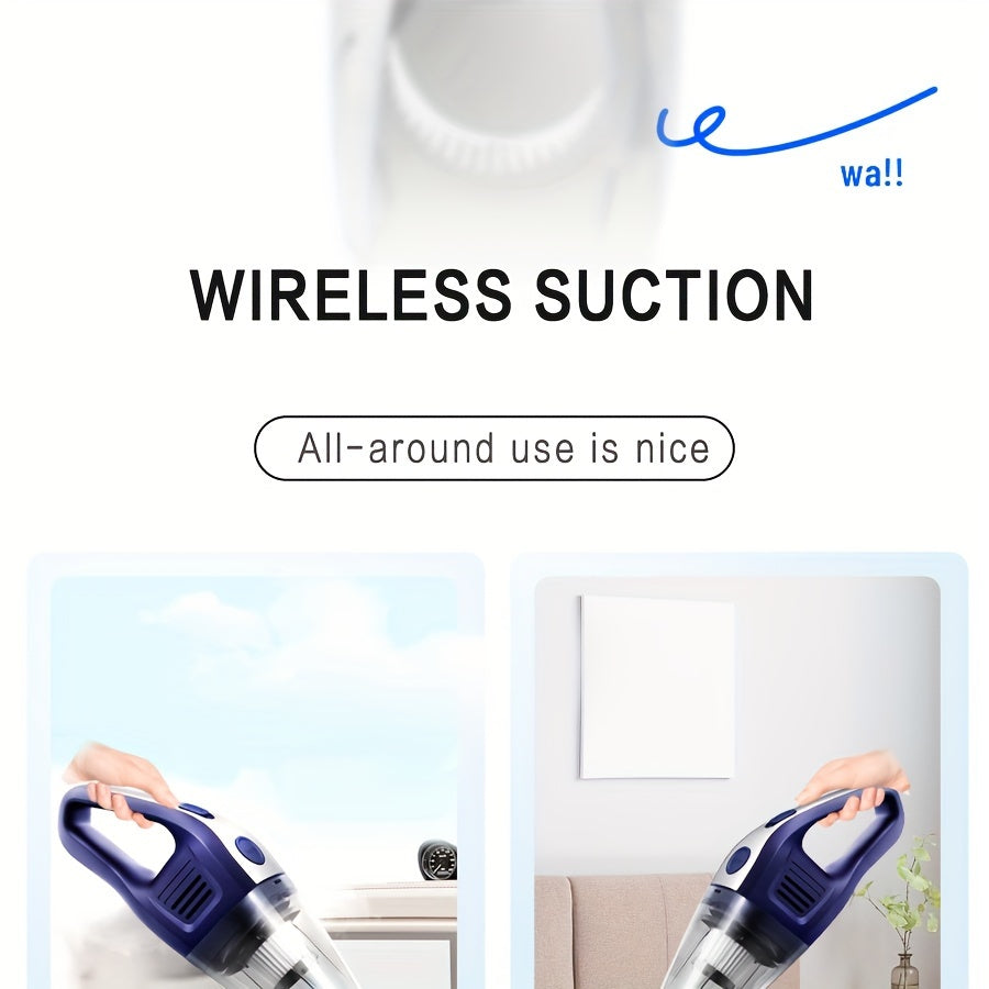 Cordless Handheld Vacuum Cleaner 5000Pa Strong Suction USB Rechargeable Portable Wireless Vacuum for Car Interior Home Office Pet Hair 40dB Low Noise 2000mAh Battery One-Click Dust Empty 6 Colors