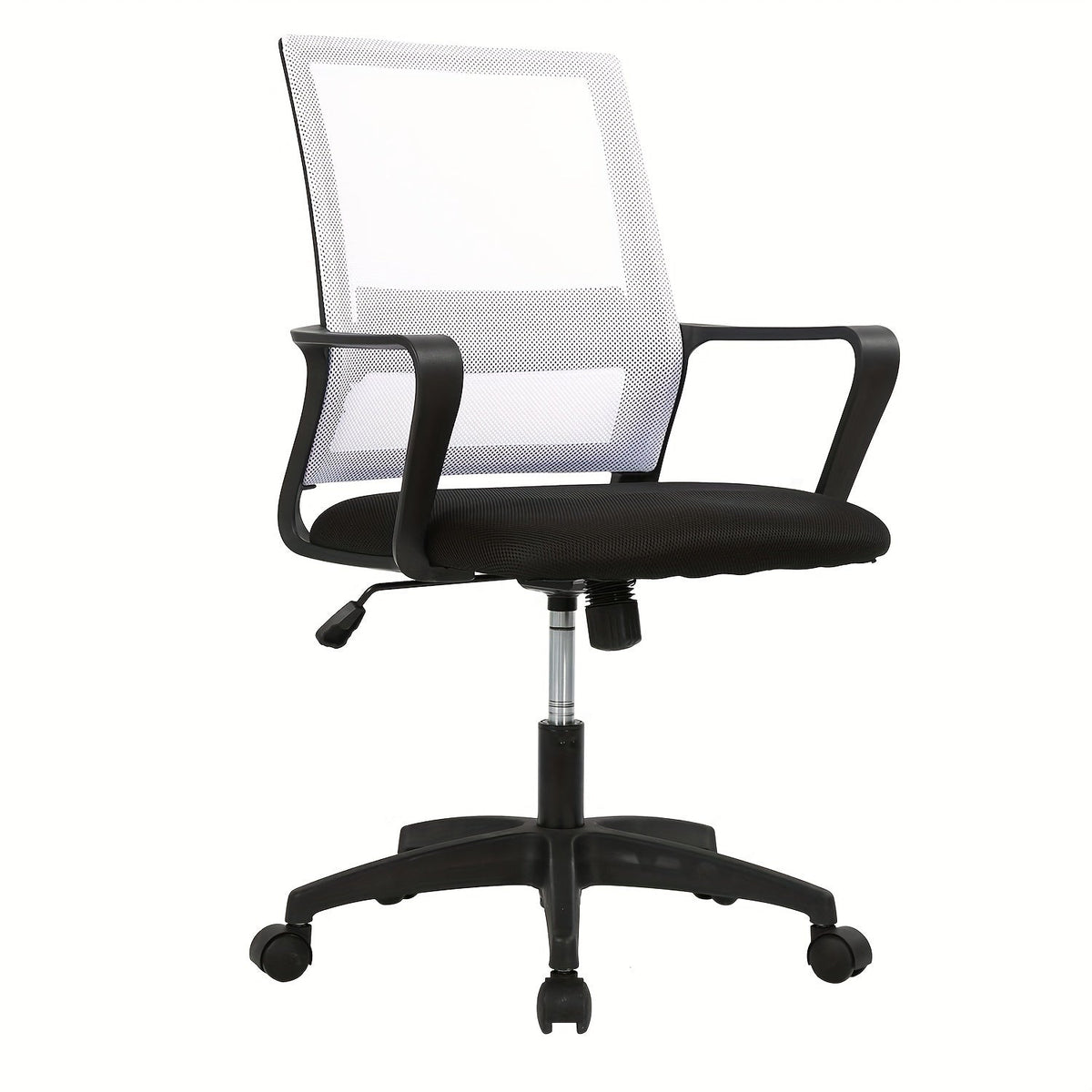 Mid-Back Mesh Ergonomic Office Chair 360 Degree Swivel 5-Wheel Rolling Base Lumbar Support Computer Desk Chair for Home Office Study Dorm Room 250 LBS Capacity Black Grey Blue White Pink